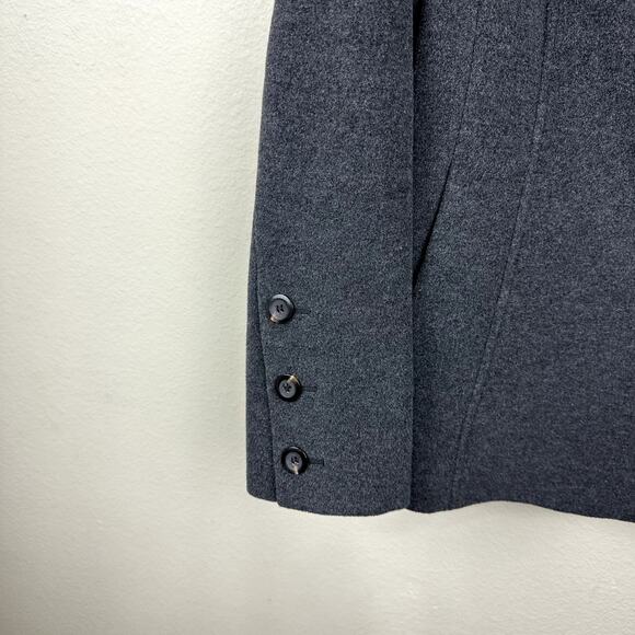 Cole Hann Womens Size 10 Long Sleeve Fur Collar Button Peacoat Pockets - Picture 5 of 9